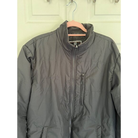 Free Country Black Full Zip Long Sleeve Jacket Large Tall Lightweight Winter - Picture 2 of 8